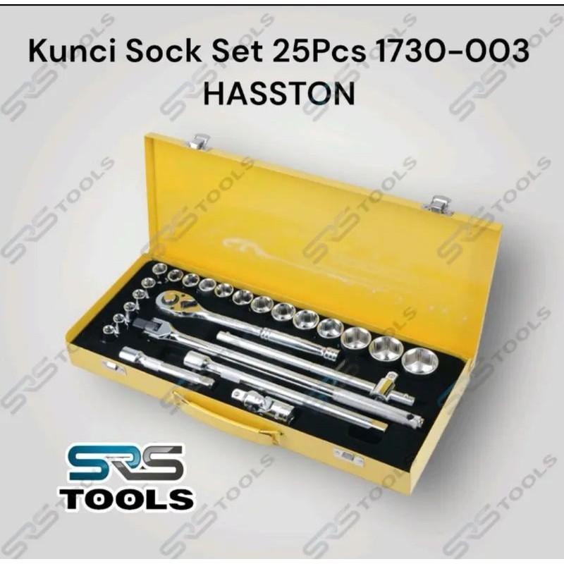 Kunci Sok set 25 pcs 8-32mm - Sock Shock Soket Socket 6pt HASSTON Prohex