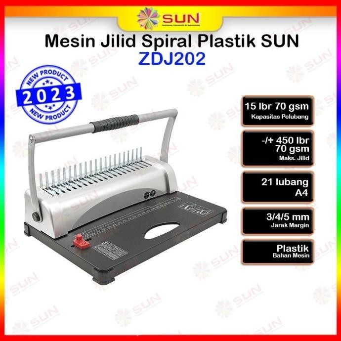 

Mesin Jilid Spiral Plastik A4 Zdj201 / Zdj202