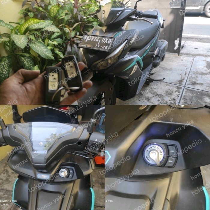 KEYLESS YAMAHA AEROX ORI PAKAI MODUL DAN REMOT PCX ORI