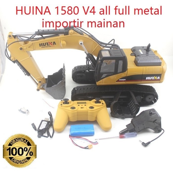 HUINA 1580 V4 all full metal rc diecast alat berat EXCAVATOR 23ch