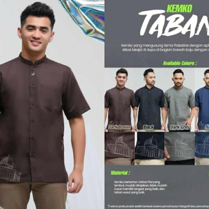 Rabbani Kemko Taban Koko Baju Muslim Pria Lengan Pendek Xs-Xxl Axiataluo