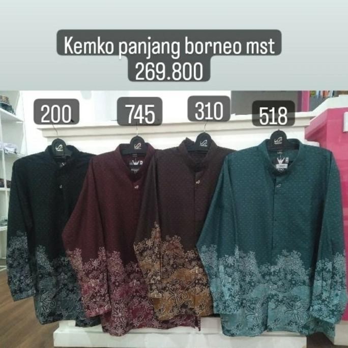 Promo Rabbani Kemko Borneo Koko Baju Muslim Pria Lengan Panjang Xs-Xxl Wowshop46