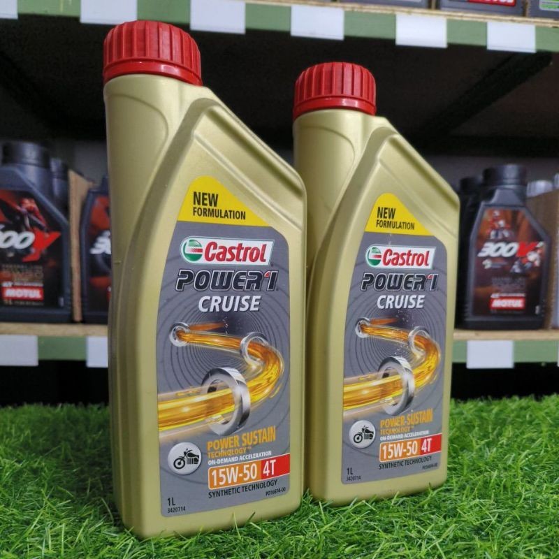 OLI CASTROL POWER 1 CRUISE 15W-50 1 LITER ( 100% ORIGINAL ) COCOK UNTUK MOTOR TOURING
