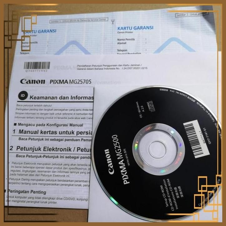 [SCM] CD-ROM DRIVER CANON IP2770 E400 E410 TS307 EPSON L120 + KARTU
