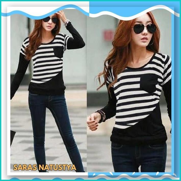 BLUS MOSCOW OX BLOUSE WANITA SPANDEK HITAM GRATIS ONGKIR 