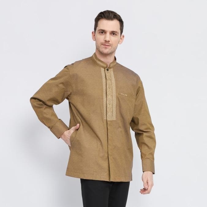 TERBARU  BAJU KOKO ATLAS SUPER PREMIUM OLIVE MUDA READY MADARAHDIAN12