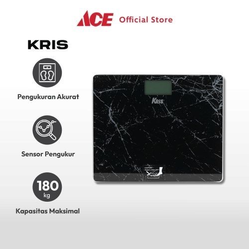 ACE - KRIS TIMBANGAN BADAN DIGITAL S875 - HITAM