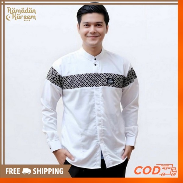 Bju Koko Pria Dewasa Pakaian Muslim Cod Promo Terbaru Koko Pria Putih Premium Kemko Terbaru 2024 Kem
