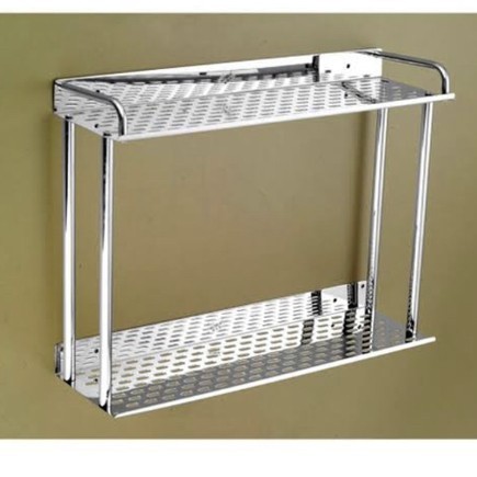 rak 2 susun stainless tempat sabun 40cm