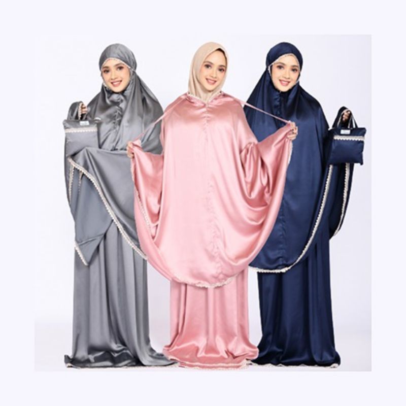 EVM Stockist - Al Kahf - Mukena Dewasa 2in1 Armani Silk Polos