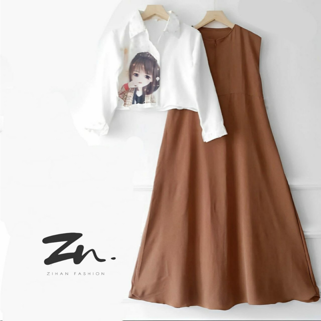 Setelan Anak Perempuan 2024 4 5 Thn  12 Tahun Pakaian Karakter Sett Main Celana Kecil Blouse Oneset 