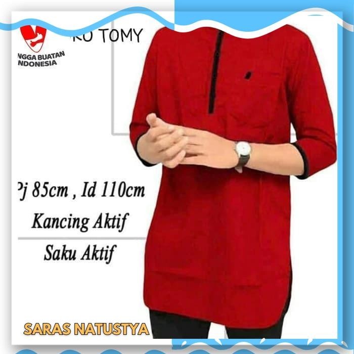 KOKO TOMY MERAH BATA SC  KOKO PRIA KATUN MERAH BATA PROMO TERBARU 