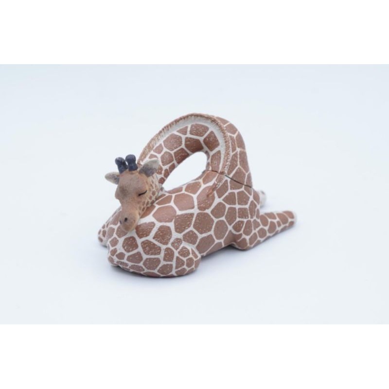Giraffe Sleep Jerapah Tidur Binatang Animal Figure Pajangan Mainan Koleksi Figurine
