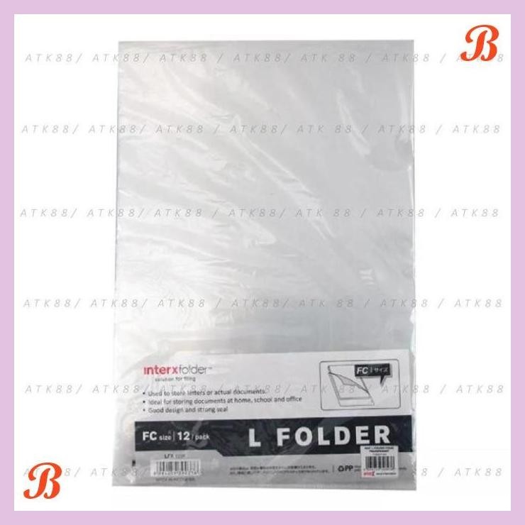 

| PGT | FILE - INTER X FOLDER - MAP L / CLEAR SLEEVE F4 (PAK 12 PCS)