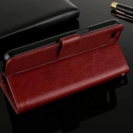 Big Sale SAMSUNG A20 A20S A21 A21S CASING FLIP DOMPET KULIT CASE HP GALAXY - Merah Maroon, SAMSUNG A