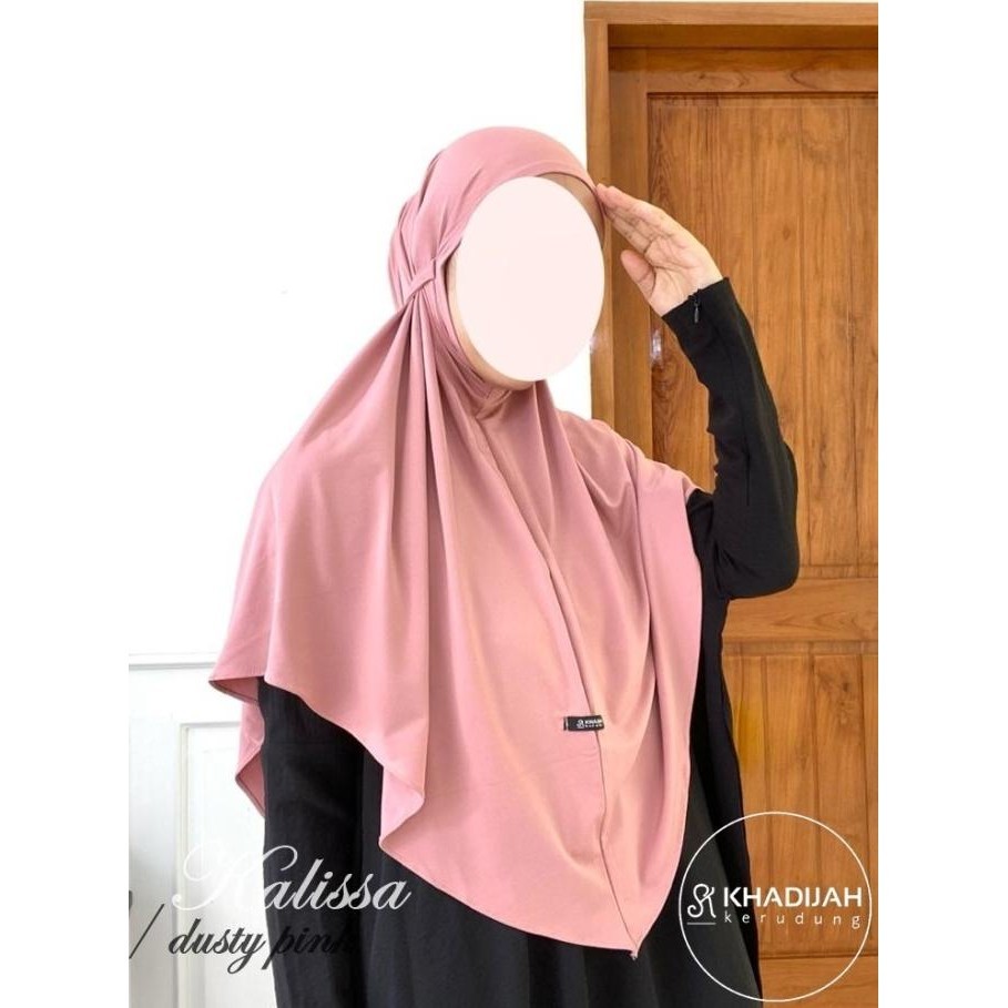 Baruuu Bergo Tali Jersey Instan Jilbab Kerudung Non Pet Kekinian Kalissa