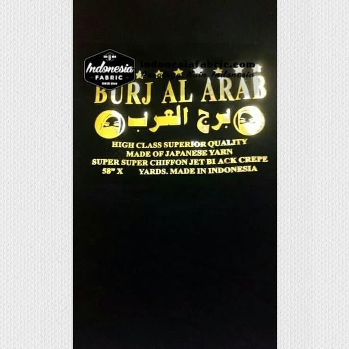 Kain Cadar Kain Niqab Jetblack Siffon Chiffon Sifon Burj Al Arab