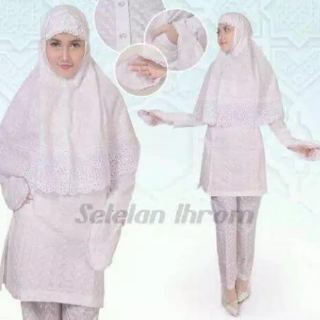 Baju Gamis Ihrom Wanita-Big Size-3L.5L-Gamis Putih Haji&Umroh-Gamis