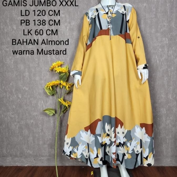 Gamis Jumbo Ld 120 Cm Motif Kekinian