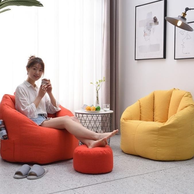 Cotton Bean Bag Cover Lazy Sofa Removable Traudio-Videoel Goods Qq Pratistadewita