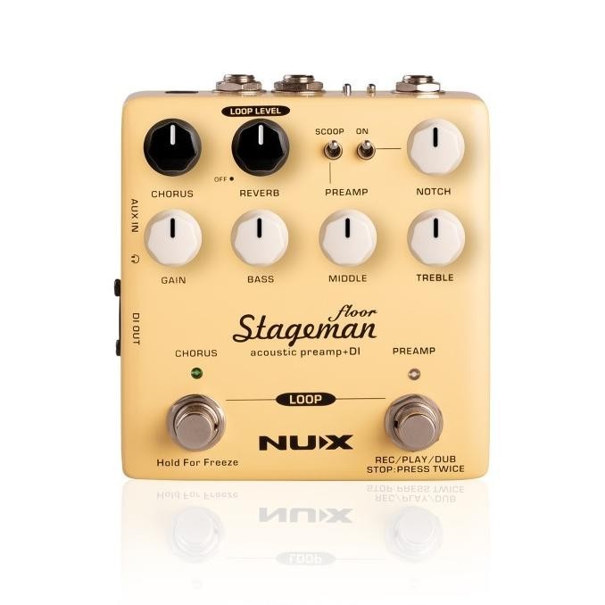 Nux Nap5 Nap-5 Nap 5 Floor Stageman Efek Gitar Akustik Preamp + Di