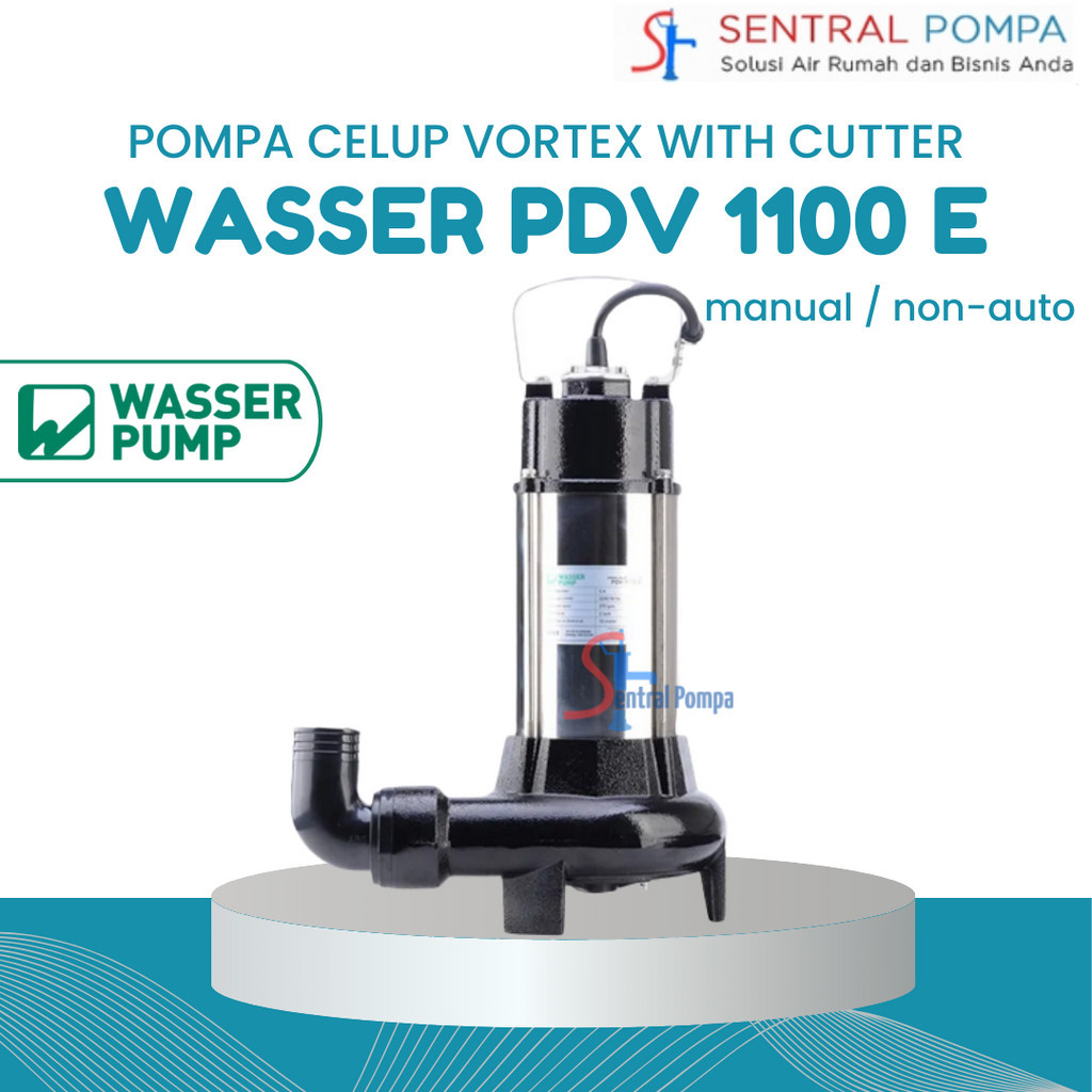 Wasser PDV-1100E Pompa Celup Air Kotor non-auto PDV 1100 | Sentral Pompa