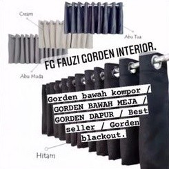 Gorden Kolong Dapur / Bawah Meja / Bawah Kompor / Gorden Utup Bawah Kompor / Gorden Utup Bawah