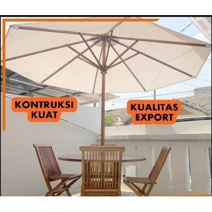 Set Kursi Meja Payung Cafe Teras Gazebo Kayu Jati Jepara Pantai Murah Jenjeniu