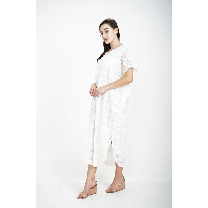Chic Simple Lace On Lace Kaftan