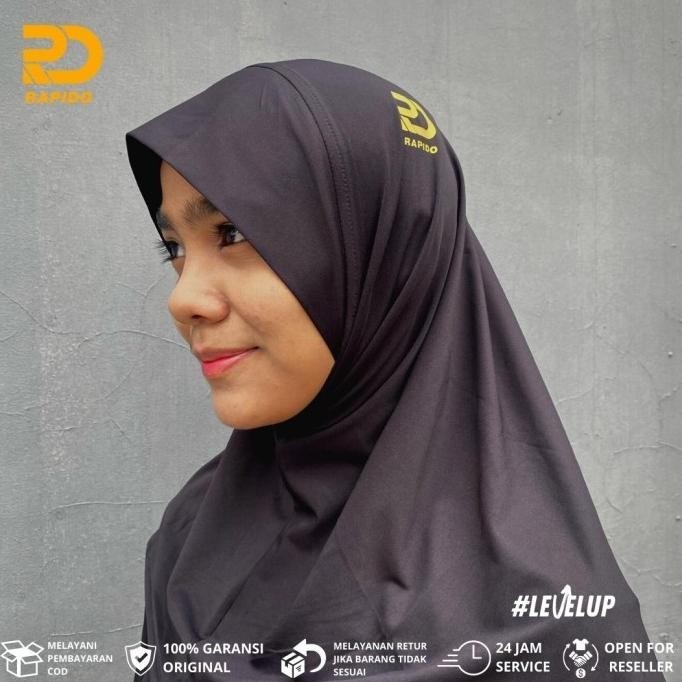 Rapido Hijab Sport Non Pet Instant Spandex Jersey Premium Strech