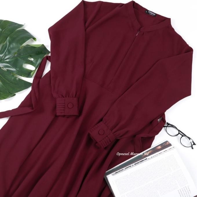 Gamis Marun Polos/Gamis Marun Polos Murah/Gamis Murah/Gamis Wollycrepe