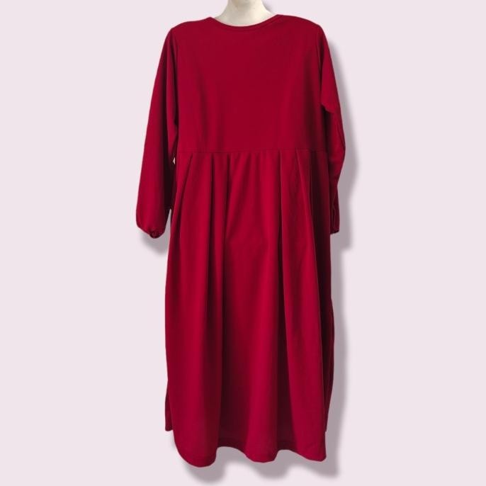 Tunik Midi Dress Polos Knit Rajut Polos Kuning Mustard Jumbo Murah