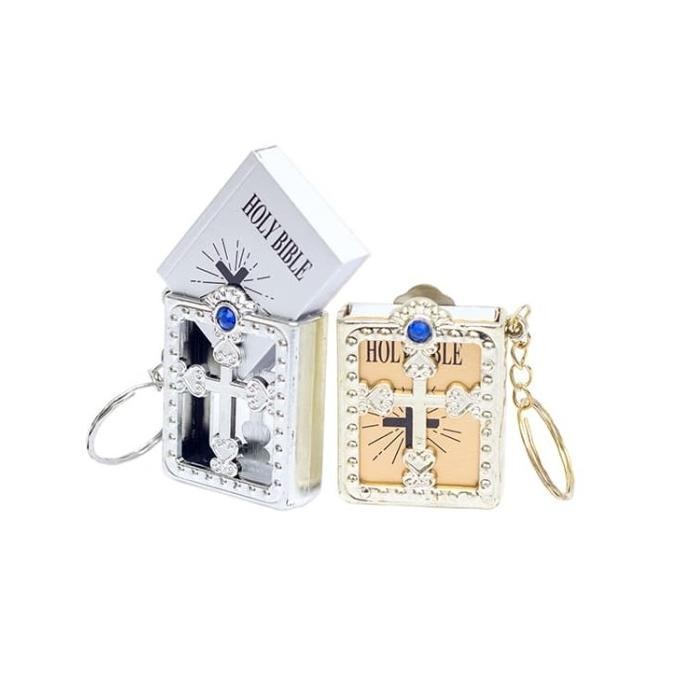 BEST SELLER GANTUNGAN KUNCI ALKITAB / HOLY BIBLE - Gantungan Kunci Souvenir Gereja TERLARIS