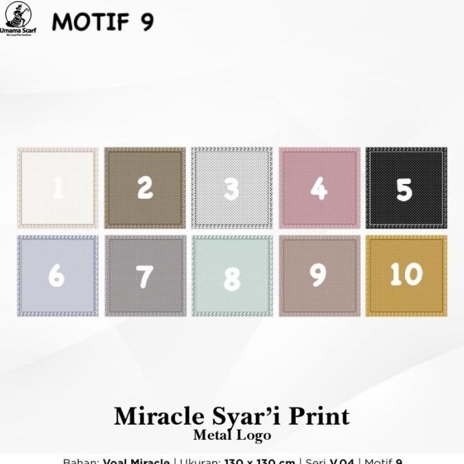 Segi4 Voal Syari Motif 130 X 130 Jilbab Umama Kerudung Hijab Segiempat