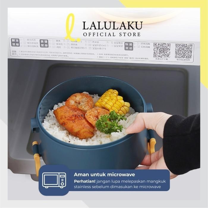 La Natuna Kotak Makan Rantang Susun Stainless Steel Bekal Anti Tumpah