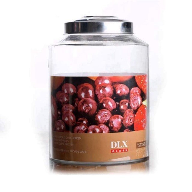 Toples Asinan Kaca Besar Kedap Udara Citinova DLX Toples Kopi 8 Liter