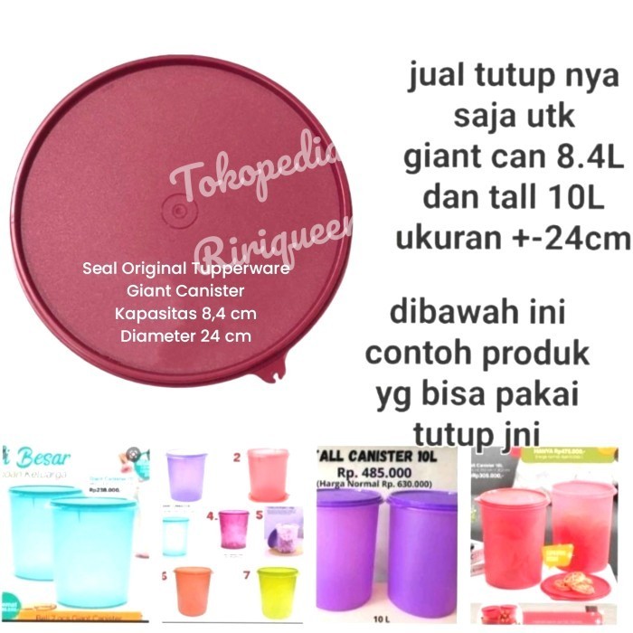 Tupperware Tutup Seal Giant Canister Tempat Kerupuk