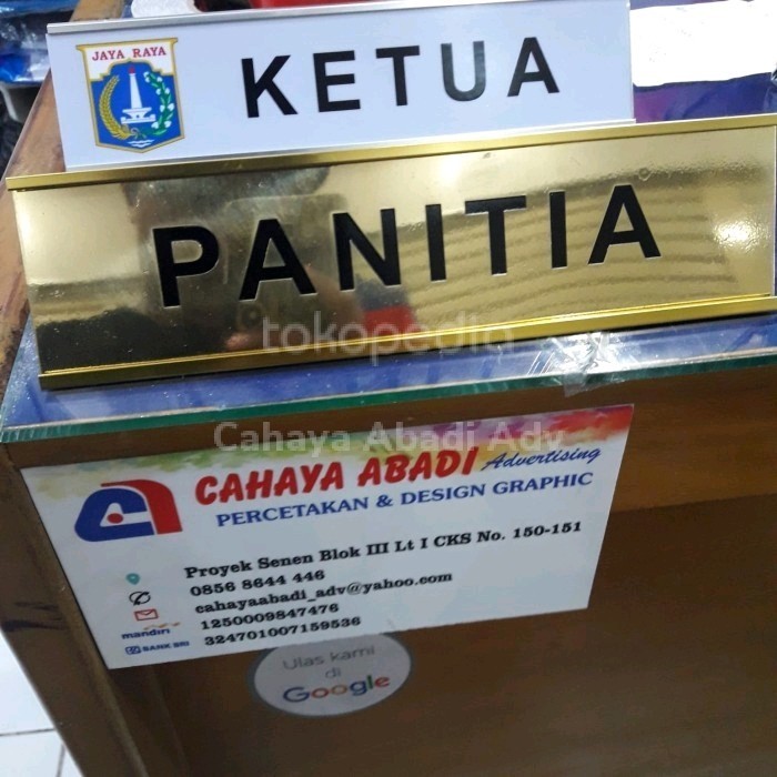 

Papan Nama Meja Name Desk Alumunium