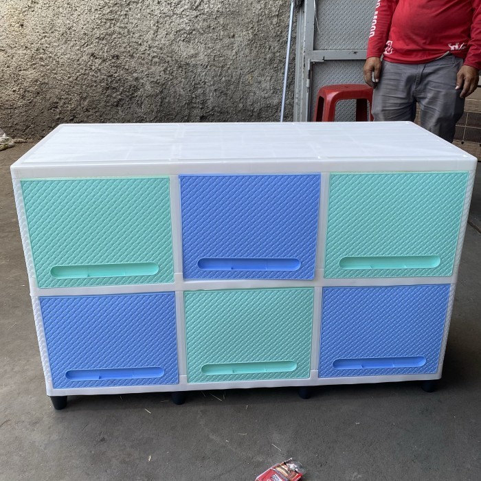 

Lemari Plastik Triple Club Flip Rattan Cabinet 3X2 / Rak Modern