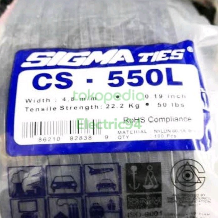 

Kabel Ties Sigma Cs 550L / 55Cm Cable Ties Cs 550L