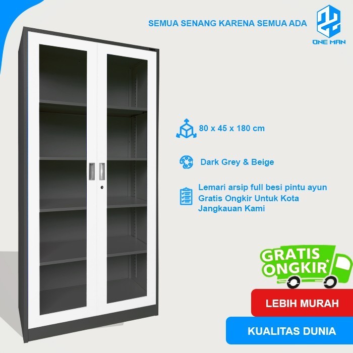 

Lemari Arsip Kantor Plat Besi Pintu Swing Kaca