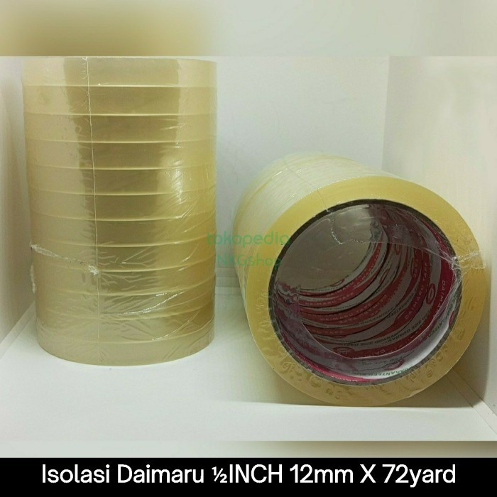 

Stationary Tape/Isolasi Daimaru 1/2" 12Mm X 72Yard(Min 1Dus = 288Roll)