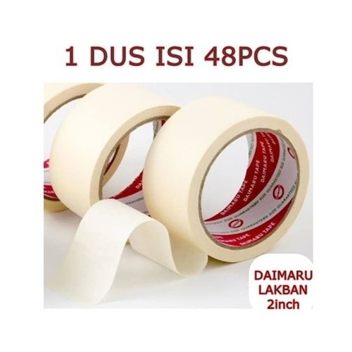 

1 Dus Daimaru 48Mm X 21Meter Masking Tape Lakban Kertas Warna Cream