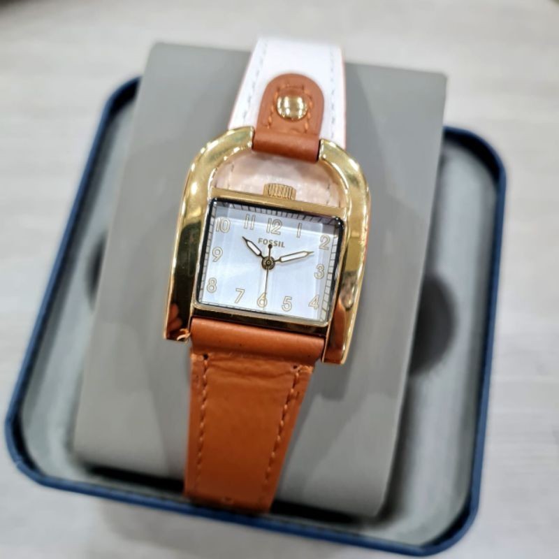 JAM WANITA FASSHION FS ES5346 BROWN WHITE ORI BM FULSET