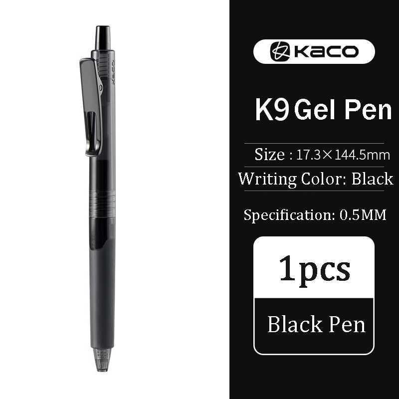 

[Grosir Boby] Kaco Pena Pulpen Gel 0.5mm Double Bead Pen Quick Dry Black Ink 1 PCS - K9