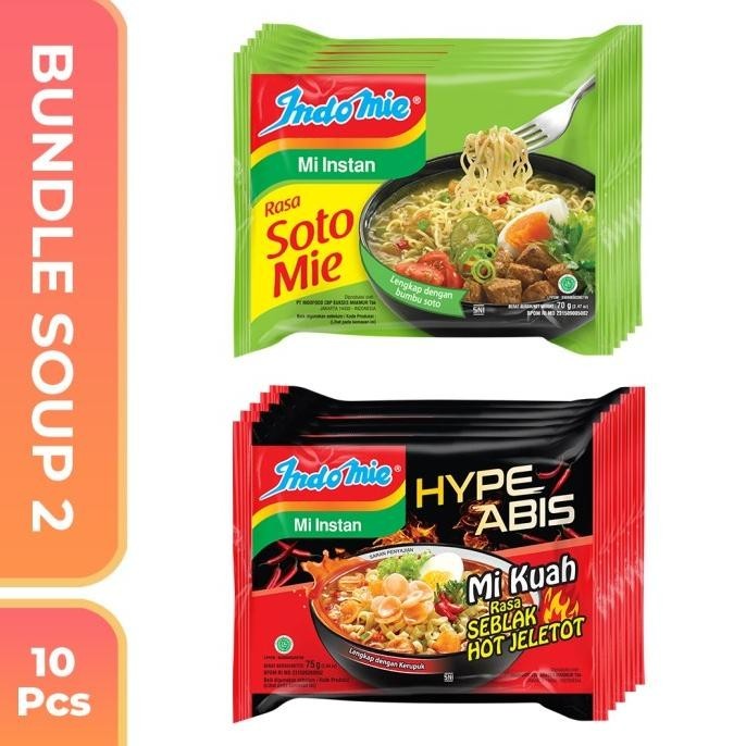 

Indomie Bundle Soup 2 isi 10 Pcs