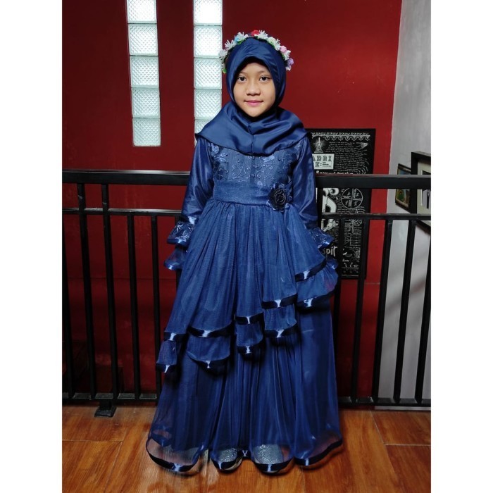 Baju Pesta Anak / Gaun Pesta Anak Muslim Umur 3 Tahun - 10 Tahun Gamis TerlarisR33A