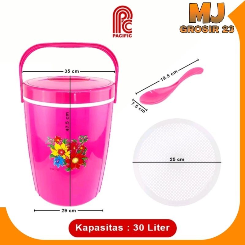Pacific Rice Bucket Termos Nasi Bekal Makanan 30 Liter