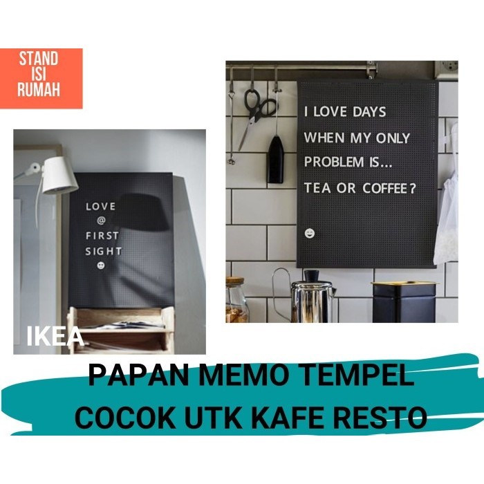 

Papan Memo Tempel Kafe Resto Pegboard Dengan Huruf & Angka Sven