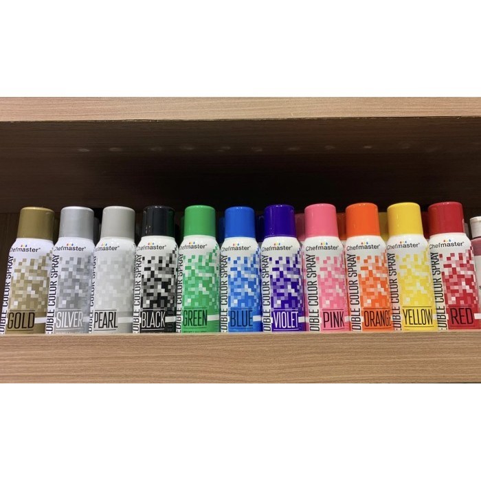 

Chefmaster Spray Edible Color Basic Color / Pewarna Spray Buttercream